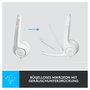 Logitech H390 Auriculares USB-A con Micrófono, Blanco