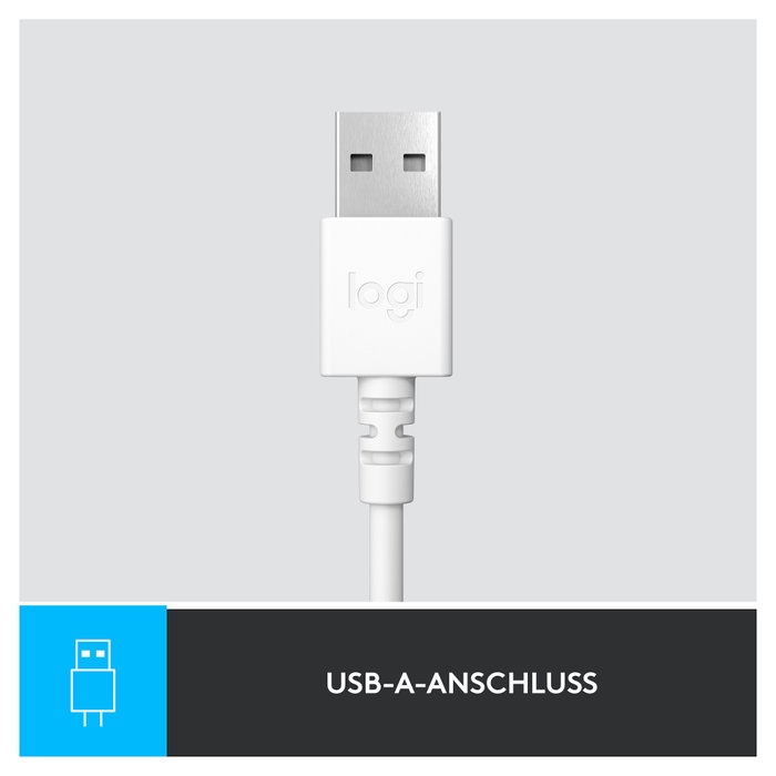 Logitech H390 Auriculares USB-A con Micrófono, Blanco