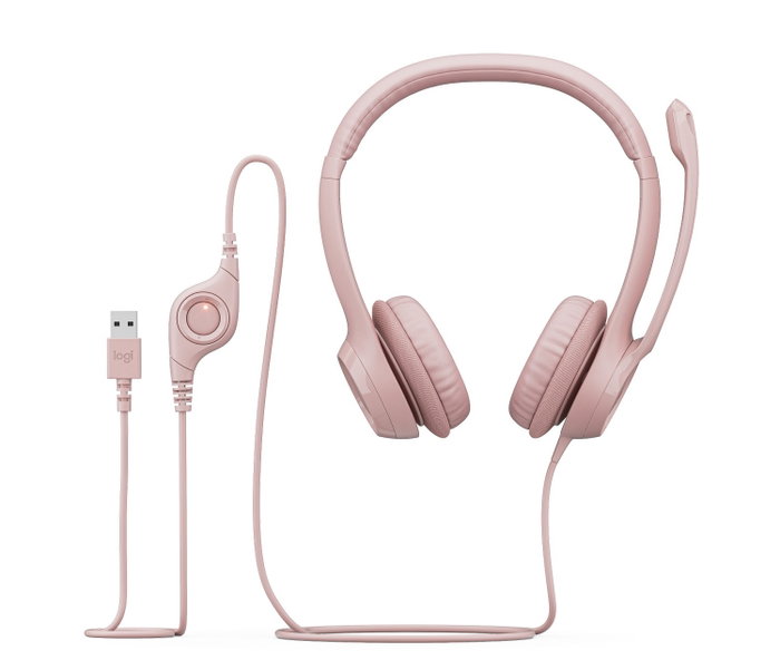 Logitech H390 Auriculares de Diadema USB-A Rosa