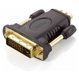 EQUIP Adaptador HDMI a DVI (24+1) Macho a Hembra Negro 1920 x 1200 Pixeles Conectores Chapados en Oro