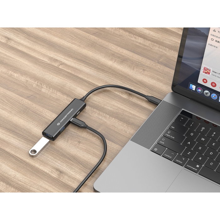 Conceptronic HUBBIES12B Hub USB 3.2 de 4 puertos (2x USB-C y 2x USB-A) negro Conceptronic HUBBIES12B Hub USB 3.2 de 4 puertos (2x USB-C y 2x USB-A) negro