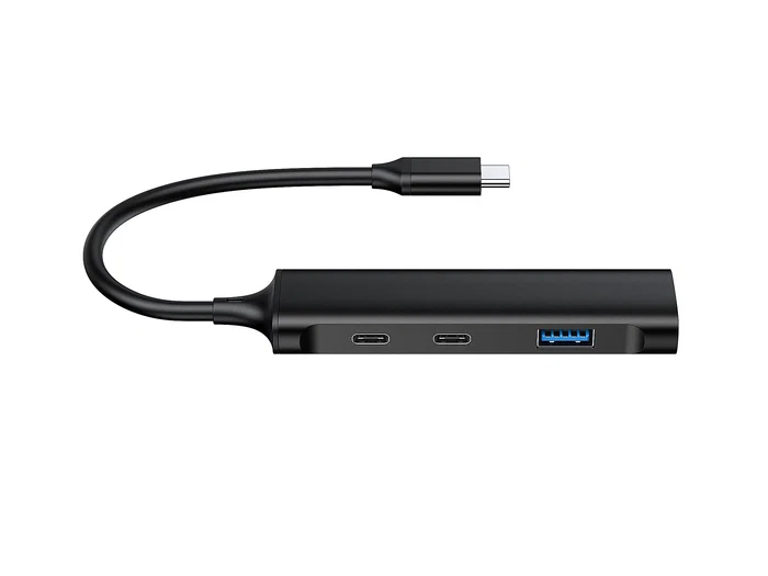 Conceptronic HUBBIES12B Hub USB-C de 4 puertos (2x USB-C y 2x USB-A) Negro