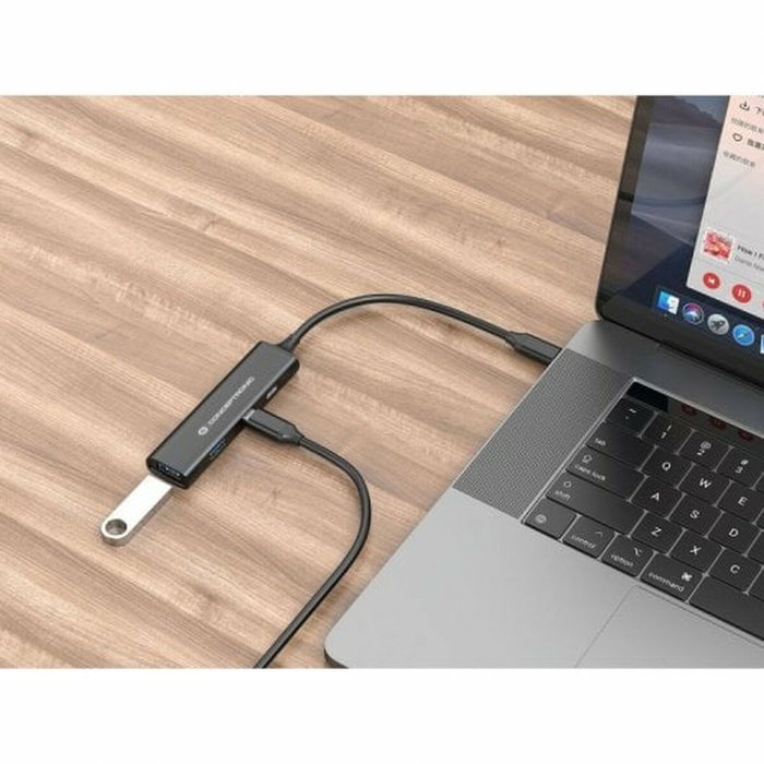 Conceptronic HUBBIES12B Hub USB-C con 4 Puertos (2x USB-C y 2x USB-A) Negro Conceptronic HUBBIES12B Hub USB-C con 4 Puertos (2x USB-C y 2x USB-A) Negro