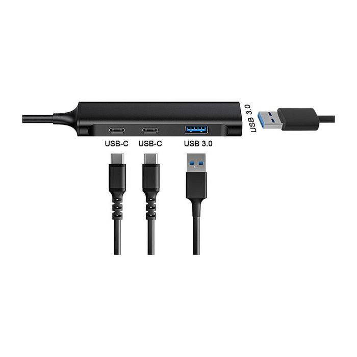 Conceptronic HUBBIES12B Hub USB-C con 4 Puertos (2x USB-C y 2x USB-A) Negro Conceptronic HUBBIES12B Hub USB-C con 4 Puertos (2x USB-C y 2x USB-A) Negro