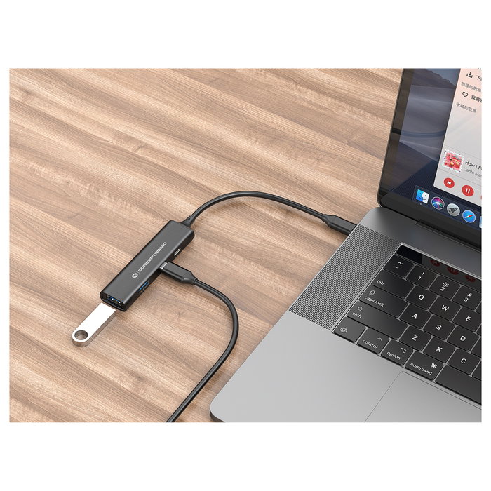 Conceptronic HUBBIES12B Hub USB-C con 4 Puertos (2x USB-C y 2x USB-A) Negro Conceptronic HUBBIES12B Hub USB-C con 4 Puertos (2x USB-C y 2x USB-A) Negro
