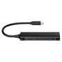 Conceptronic HUBBIES12B Hub USB-C con 4 Puertos (2x USB-C y 2x USB-A) Negro