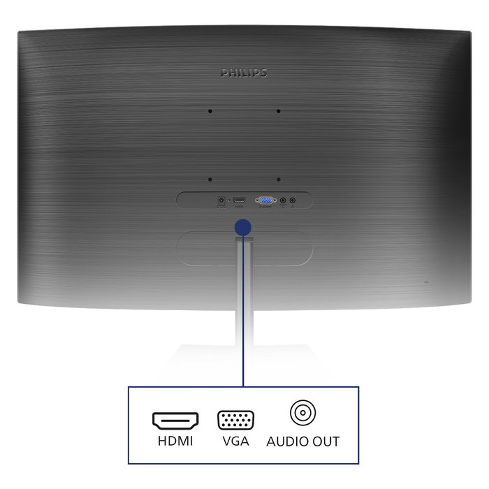 Philips 241E1SCA/00 Monitor LED Curvo VA de 23.6 Pulgadas Full HD (1920x1080) 75Hz, 4ms, AMD FreeSync, Altavoces, HDMI, Antirreflectante, Sin Parpadeo, Modo Low Blue, Negro