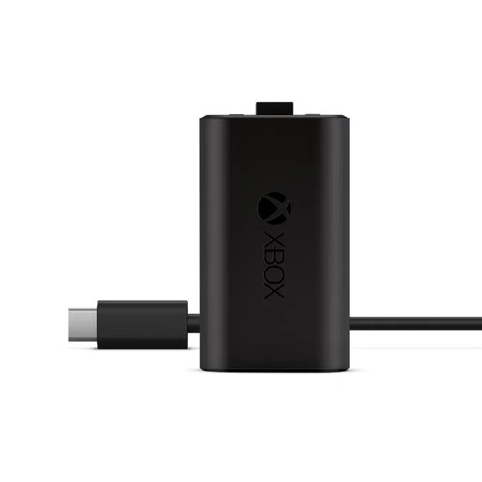 Microsoft Xbox One Play & Charge Kit - Kit de Carga Modular con Cable USB-C y Batería Recargable para Mando Inalámbrico, Color Negro