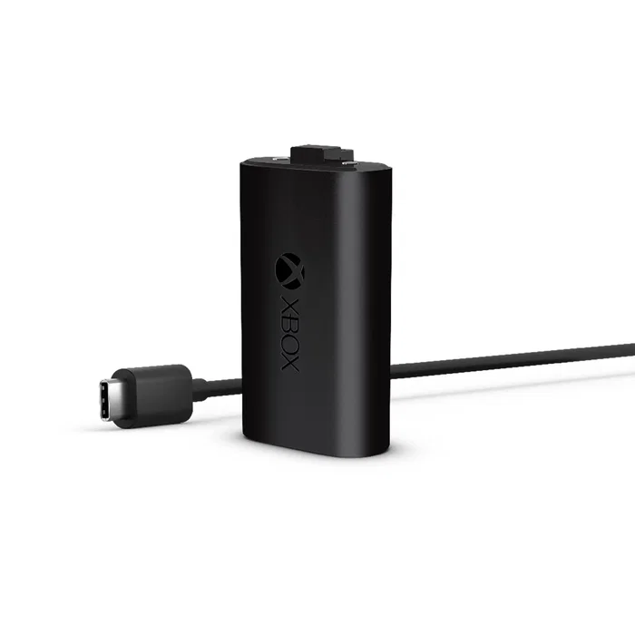 Microsoft Xbox One Play & Charge Kit - Kit de Carga Modular con Cable USB-C y Batería Recargable para Mando Inalámbrico, Color Negro