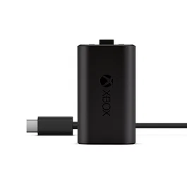Microsoft Xbox One Play & Charge Kit - Kit de Carga Modular con Cable USB-C y Batería Recargable para Mando Inalámbrico, Color Negro