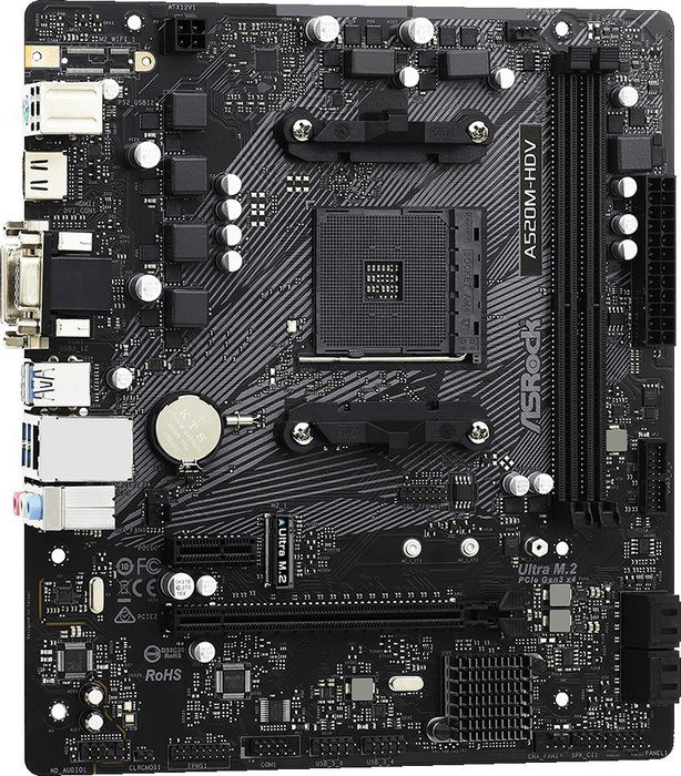 Asrock A520M-HDV Micro ATX AMD AM4 DDR4 Asrock A520M-HDV Micro ATX AMD AM4 DDR4