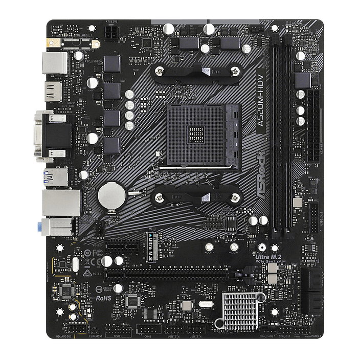 Asrock A520M-HDV Micro ATX AMD AM4 DDR4 Asrock A520M-HDV Micro ATX AMD AM4 DDR4