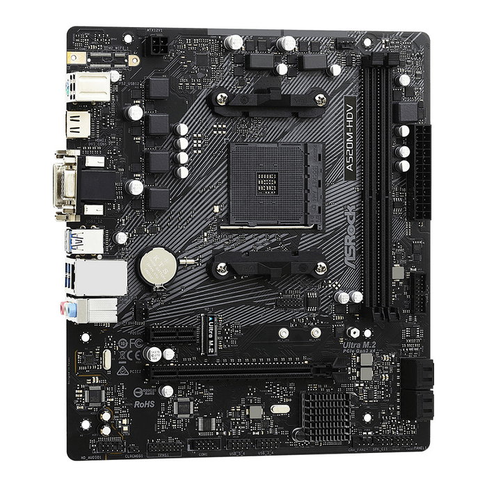 Asrock A520M-HDV Micro ATX AMD AM4 DDR4 Asrock A520M-HDV Micro ATX AMD AM4 DDR4