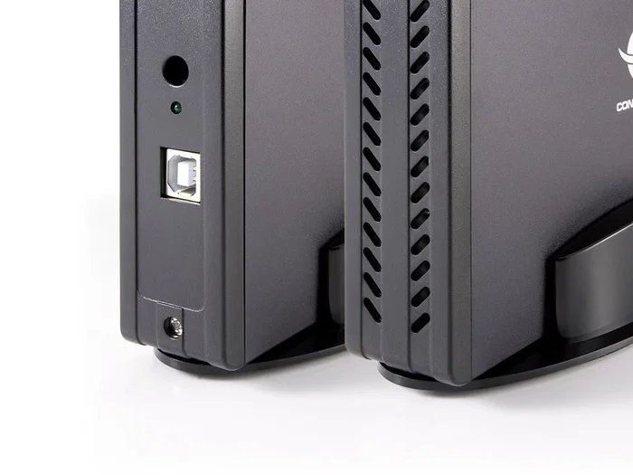 Conceptronic CHD3SU - Caja Externa para Disco Duro 3.5" SATA, USB 2.0 (480 Mbps), Aluminio Negro, para Agregar o Hacer Copias de Seguridad