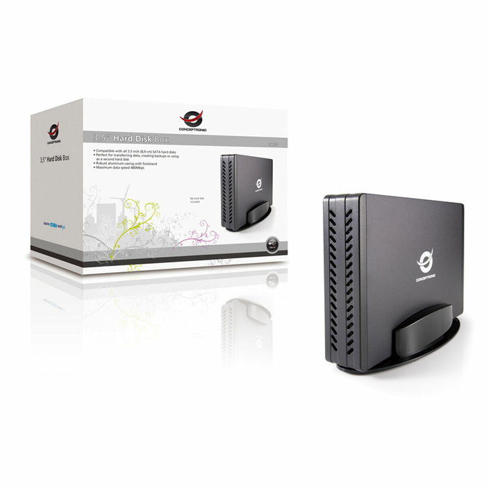 Conceptronic Caja Externa para Disco Duro 3.5 pulgadas SATA USB 2.0 Aluminio