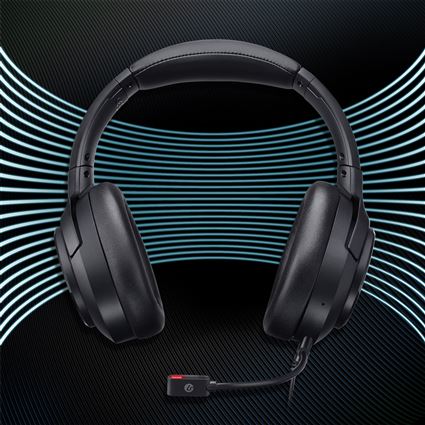 Lucid Sound LS10P Auricular Gaming con Cable para PlayStation Negro, PS5 y PS4, Micrófonos Duales, 50mm, Comodidad Gafas