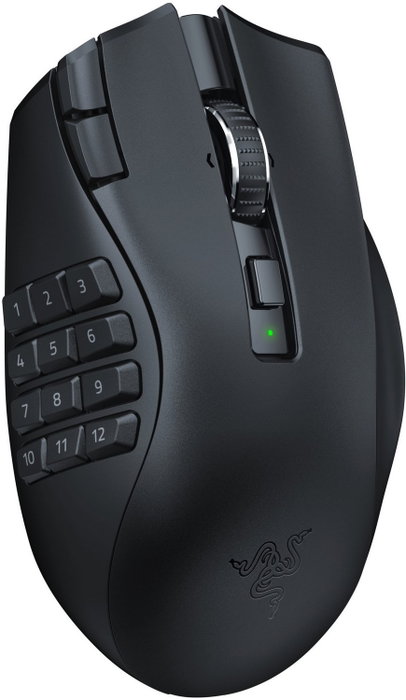 Razer Naga V2 HyperSpeed Ratón Inalámbrico Ergonómico para Gaming Negro