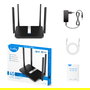 Cudy LT500 Router Wi-Fi Mesh AC1200 4G LTE Cat4, Doble Banda (2.4 GHz/5 GHz), 4 Antenas, 4 Puertos LAN, Negro