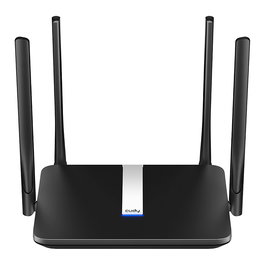 Cudy LT500 Router Wi-Fi Mesh AC1200 4G LTE Cat4, Doble Banda (2.4 GHz/5 GHz), 4 Antenas, 4 Puertos LAN, Negro