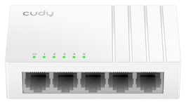 Cudy FS105D Switch de Escritorio 5 Puertos 10/100 Mbps, conmutador Ethernet para red