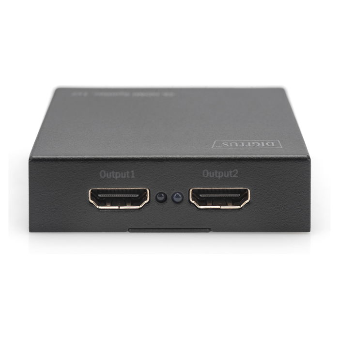 Digitus Splitter HDMI 1x2 4K, 1 Entrada 2 Salidas, Negro