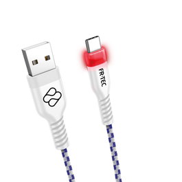 Woxter Cable USB 2.0 Premium LED para PS5, Tipo-C a USB Macho, 3 Metros, Color Blanco