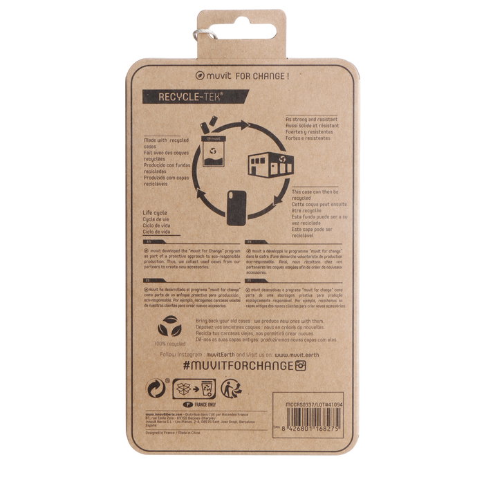Muvit Funda Recycletek para Apple iPhone 14 Fabricada con Material Reciclado Muvit Funda Recycletek para Apple iPhone 14 Fabricada con Material Reciclado