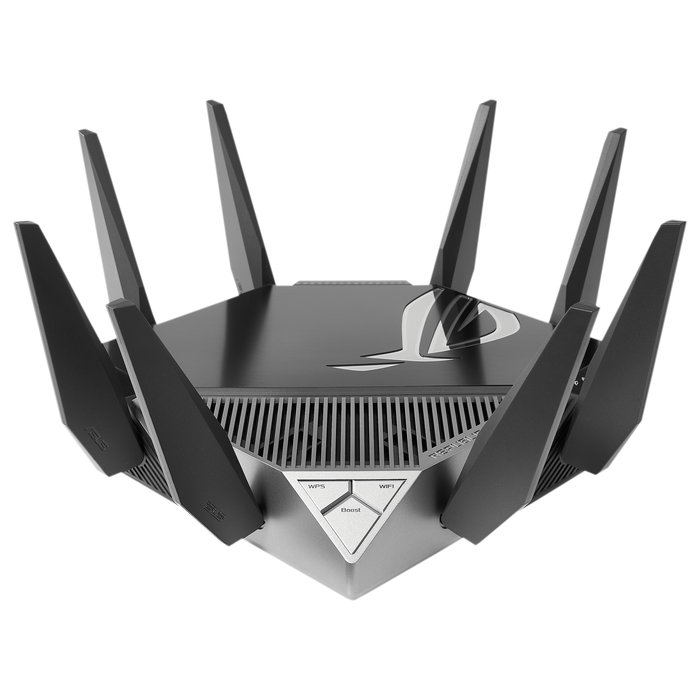 ASUS GT-AXE11000 (90IG06E0-MO1R00) Router WiFi-6E Gaming AiMesh, 11.000 Mbit/s, 6 GHz, 2.5G WAN/LAN-Port