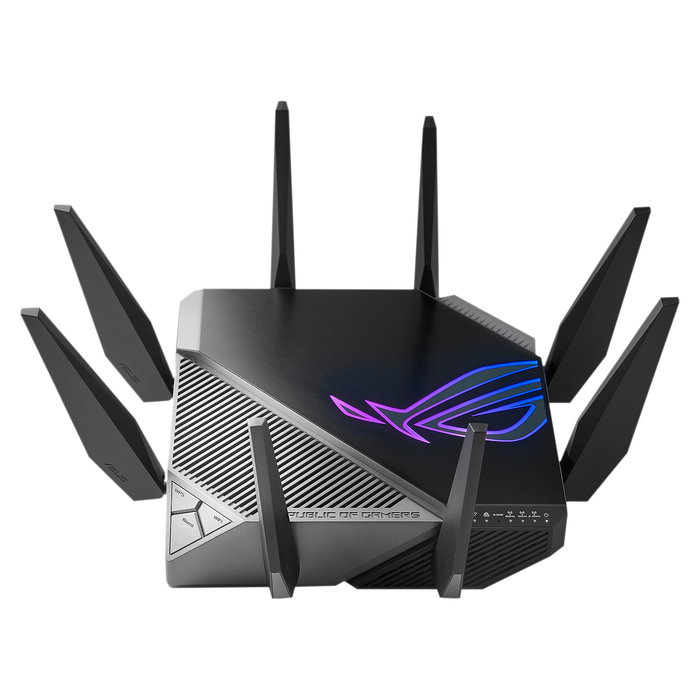 ASUS GT-AXE11000 (90IG06E0-MO1R00) Router WiFi-6E Gaming AiMesh, 11.000 Mbit/s, 6 GHz, 2.5G WAN/LAN-Port