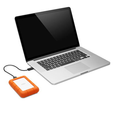 LaCie Disco Duro Externo HDD Rugged Mini 2TB USB-C 2.5" Resistente a Golpes para Mac y Windows