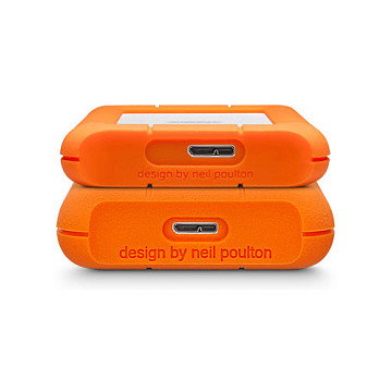 LaCie Rugged Mini USB 3.0 2TB Disco Duro Externo Portátil Resistente a Golpes, Agua y Polvo - Naranja y Plata