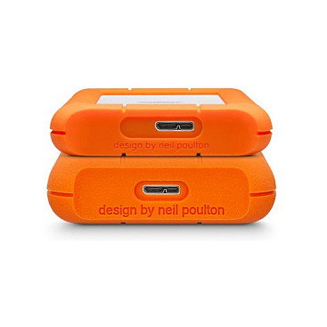 LaCie Rugged Mini Disco Duro Externo Portátil 4TB USB 3.0, Resistente a Golpes, Agua y Presión, 2.5 Pulgadas (6.4 cm), Color Naranja