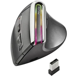 NGS Evo Karma Ratón Vertical Inalámbrico Bluetooth Recargable, Ergonómico, 3200 DPI, Multidispositivo, Luces LED, EVOKARMA