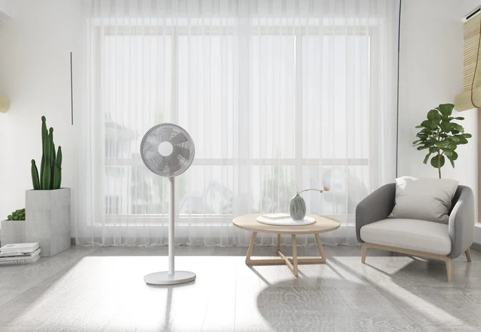 Xiaomi Ventilador de Pie Mi Smart Standing Fan 1C Blanco, 3 Velocidades, WiFi, App Mi Home, Alexa/Google Assistant, 35.6 cm, 26.6 dB, Modelo PYV4007GL