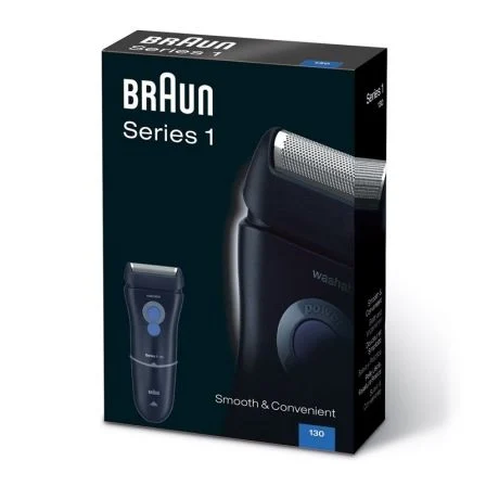 Braun Series 1 130S/ 03AFEBRA130WB Afeitadora Eléctrica con Cable, SmartFoil, Cabezal de Precisión, Recortador Vello Largo, IPX7