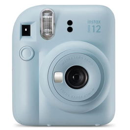 Fujifilm Instax Mini 12 Cámara Instantánea con Flash Automático, Autofocus, Espejo para Selfies y Modo Primer Plano, Azul Pastel, 16806092