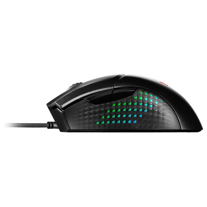 MSI Clutch GM51 Gaming Mouse Inalámbrico Liviano para Derechos, Negro, Óptico 26000 DPI, 1 ms, Bluetooth/RF/USB-C con Receptor y Base de Carga, 85 g