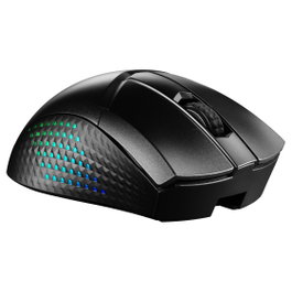 MSI Clutch GM51 Gaming Mouse Inalámbrico Liviano para Derechos, Negro, Óptico 26000 DPI, 1 ms, Bluetooth/RF/USB-C con Receptor y Base de Carga, 85 g
