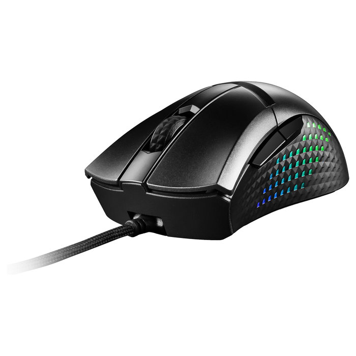 MSI Clutch GM51 Gaming Mouse Inalámbrico Liviano para Derechos, Negro, Óptico 26000 DPI, 1 ms, Bluetooth/RF/USB-C con Receptor y Base de Carga, 85 g