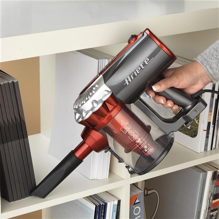 Ariete 2761 Aspirador Escoba con Cable 2 en 1, Tecnología Ciclónica para Alfombras, Suelos y Tejidos