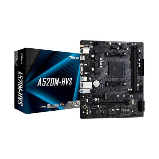 ASRock A520M-HVS Micro ATX Socket AM4 DDR4 ASRock A520M-HVS Micro ATX Socket AM4 DDR4