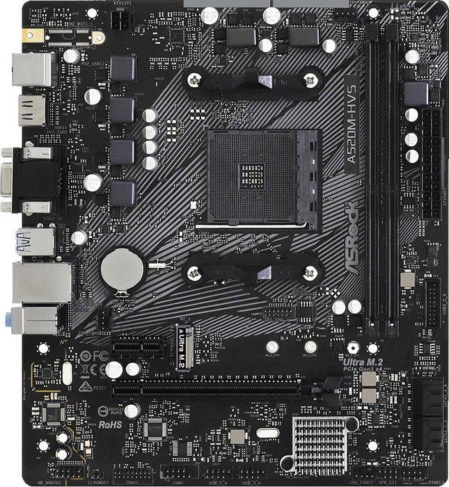 ASRock A520M-HVS Micro ATX Socket AM4 DDR4 ASRock A520M-HVS Micro ATX Socket AM4 DDR4