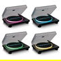 Lenco LS-50LED schwarz Tocadiscos de tracción por correa con reproducción MP3, Manual, Negro, Plástico, Madera, 33, 45, 78 RPM