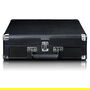 Lenco TT-115 Tocadiscos de Tracción por Correa Manual Negro con Bluetooth, Puerto USB y Salida RCA. Incluye Adaptador de 45 rpm.