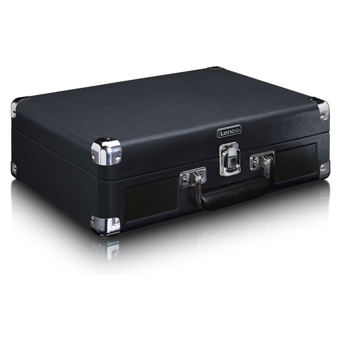 Lenco TT-115 Tocadiscos de Tracción por Correa Manual Negro con Bluetooth, Puerto USB y Salida RCA. Incluye Adaptador de 45 rpm.