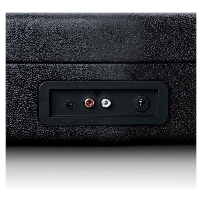 Lenco TT-115 Tocadiscos de Tracción por Correa Manual Negro con Bluetooth, Puerto USB y Salida RCA. Incluye Adaptador de 45 rpm.