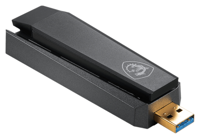 MSI AX1800 WiFi USB Adaptador GUAX18 Negro MSI AX1800 WiFi USB Adaptador GUAX18 Negro