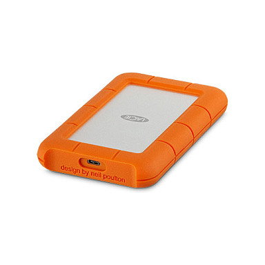 LaCie Rugged USB-C Disco Duro Externo 1TB Resistente a Golpes, Agua y Caídas, USB 3.2 Gen 1, Naranja, Compatible con Mac/PC