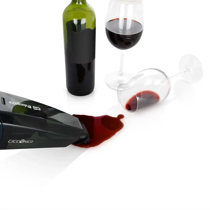 Orbegozo AP 1500 Aspirador de Mano Batería 7.4V Litio, Seco/Húmedo, 400ml, 20 min Autonomía, Negro/Turquesa, Cepillo Tapicerías