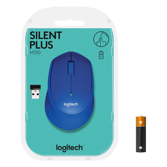 Logitech M330 Silent Plus Azul